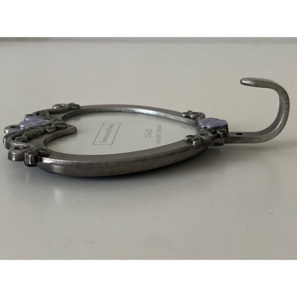 Sheffield Home Heart-Shaped Picture Frame With Hook 2.5" x 2.5" Floral Design - Picture 7 of 9